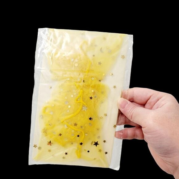 2/$20 Brand New Yellow Lace With Stars Stocking Tights Socks - Picture 4 of 6